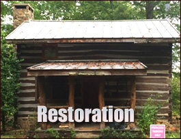 Historic Log Cabin Restoration  Marston, North Carolina